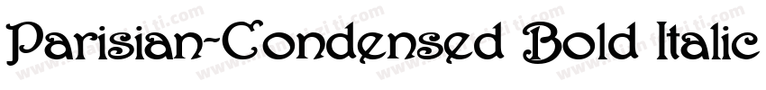 Parisian-Condensed Bold Italic字体转换